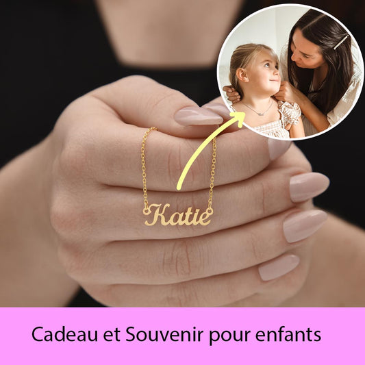 Collier prénom enfant en Argent 925 ou Plaqué or