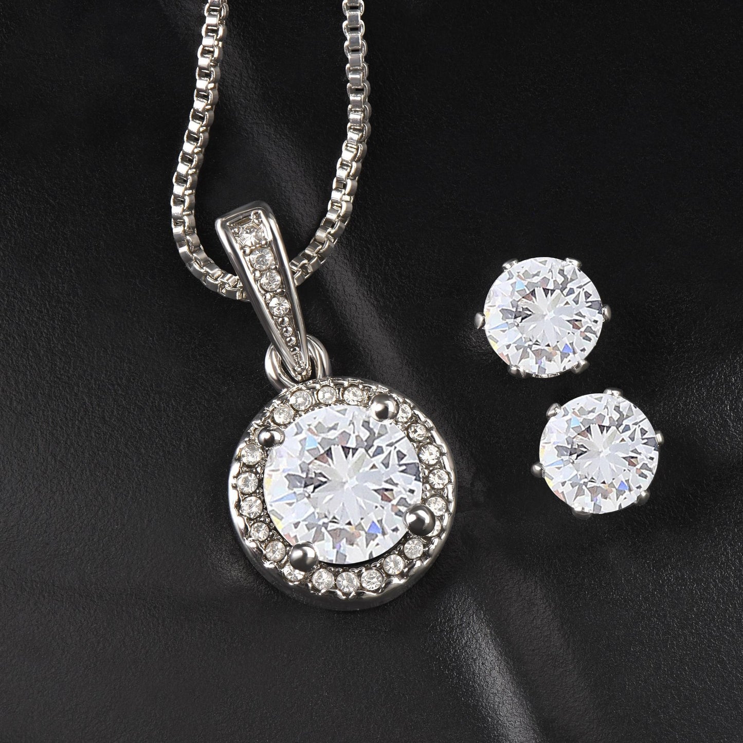 Halskette Zirkonia Crystal Weißgold